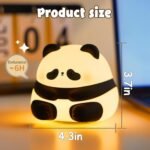 Anubhav Janni Panda Night Light for Babies and Kids Soft Silicone Rechargeable LED Touch Bedside Lamp Cute Animal Sleep Light for Nursery Kids Baby Feeding Comfort Lamp ( pack of 1 ) - Image 6