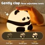Anubhav Janni Panda Night Light for Babies and Kids Soft Silicone Rechargeable LED Touch Bedside Lamp Cute Animal Sleep Light for Nursery Kids Baby Feeding Comfort Lamp ( pack of 1 ) - Image 9