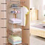 Anubhav Janni 5 Layer Hanging Folding Cloth Rack Clothes Storage Racks Dormitory Closet for Students Wardrobe Shelves Organizer Holders Space Saving Plastic Rack Holder (Pack Of 1 Pcs) - Image 5