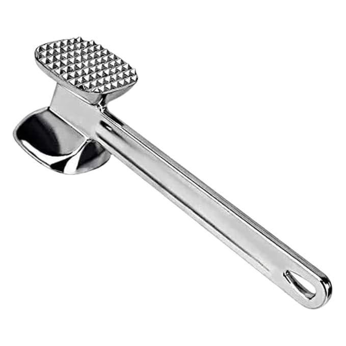 Anubhav Janni Meat Hammer Professional 2 Sided Smashing Press One Side Pyramid Textured And Other Plain Use Chicken Meat (Pack Of 1 Pcs) Anubhav Janni Meat Hammer Professional 2 Sided Smashing Press One Side Pyramid Textured And Other Plain Use Chicken Meat (Pack Of 1 Pcs) - Image 1