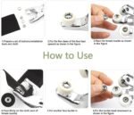 Anubhav Janni Silver Button Snap With Pilers Fastener Kit with Pliers Tool Metal Press Stud Buttons for Clothes Leather Bags Studs Heavy Duty Jeans Jackets (Pack Of 1 Pcs) - Image 8