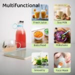 Anubhav Janni Portable Cup Juicer Bottle Mini Wireless Personal Size Blender for Smoothies and Shakes with 4 Blades USB Rechargeable Cups For Home Travel Gym Office Fruits (Pack Of 1 Pcs) - Image 2