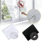 Anubhav Janni Nylon Window Screen Mesh With Tap (150cm*150cm) Fly Net Shield for Windows DIY Size White Home Garden White Stitched With Hook Loop Tape And Polyester Edge Fabric (Pack Of 1 Pcs) - Image 5