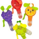 Anubhav Janni Fruit-Shaped Mini Hand Fan with Bubble Blower Kids Summer Toy Beat The Heat These Cute Fans ( pack of 2 )