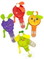 Anubhav Janni Fruit-Shaped Mini Hand Fan with Bubble Blower Kids Summer Toy Beat The Heat These Cute Fans ( pack of 2 )