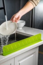 Anubhav Janni Silicone Sink Splash Guard for Kitchen And Bathroom Strong Countertop Plate Bathroom Basin Easy To Clean Cut To Fit Edge Protector (Pack Of 2 Pcs) - Image 5