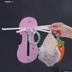 Anubhav Janni 7 In 1 Pull Type Hanger Retractable Wall Mounted Pull Out Rack Without Punching Home Supplies Multi Functional Clothes Drying Creative Out Hooks Up Kitchen Bathroom (Pack Of Pcs) - Image 6
