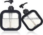 Anubhav Janni Square Liquid Dispenser Modern Soap Bottle Refillable Pump For Soap Shampoo Bathroom With Pump Bottle Reusable Handwash Wash Basin Home (Pack Of 1 Pcs)