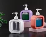 Anubhav Janni Square Liquid Dispenser Modern Soap Bottle Refillable Pump For Soap Shampoo Bathroom With Pump Bottle Reusable Handwash Wash Basin Home (Pack Of 1 Pcs) - Image 5