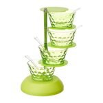 Anubhav Janni Storage Pickle Tower Container Spice Rack 4 Layer Rack Multipurpose Kitchen Jar Set For Pickles Chutney Spices Pickel Degree Box Kitchen Glass Compartment (Pack Of 1 Pcs)