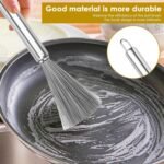 Anubhav Janni Multipurpose Stainless Steel Pots Pans Cleaning Brush Kitchen Pots Pan with Non Slip Handle Hook for Dishes Sink Scrubbing Long Handle And Pot Brush Cleaning (Pack Of 1 Pcs) - Image 7