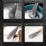 Anubhav Janni Multipurpose Stainless Steel Pots Pans Cleaning Brush Kitchen Pots Pan with Non Slip Handle Hook for Dishes Sink Scrubbing Long Handle And Pot Brush Cleaning (Pack Of 1 Pcs) - Image 8