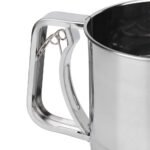 Anubhav Janni Steel Baking Flour Sifter Stainless Double Layer Manual Sifter Sieve Cup Strainer Sugar Powder Shaker Strainer Hand Kitchen Cooking Tool Handheld Fine Mesh Round (Pack Of 1 Pcs) - Image 8