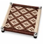 Anubhav Janni Folding Stainless Steel Stool Handwoven Rope Charpai for Home and Outdoor Use with Metal Legs Traditional Low Height Seating Living Room Balcony Patio Multipurpose (Pack Of 1 Pcs) - Image 5