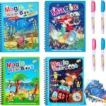 Anubhav Janni Water Magic Coloring Books with Refillable Pens No-Mess Water Reveal Activity Book Set for Kids Reusable Travel-Friendly ( pack of 2 )