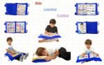 Anubhav Janni Learning Cushion for Boys and Girls Children's Educational Velvet Book Soft Pillow Book with English Alphabets Numbers Spellings Playing Kids (pack of 1 ) - Image 6