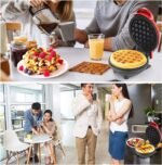 Anubhav Janni Waffle Maker Machine Mini Home Appliances Kitchen Easy To Clean Perfect For Breakfast Dessert Sandwich  Pan Cakes Other Snacks Assorted Watts Electric Iron (Pack Of 1 Pcs) - Image 3