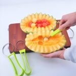 Anubhav Janni 4 In 1 Fruit Scooper Melon Baller Scoop Set Stainless Steel Scooper Carving Knife Digging Spoon Cutter Tool For Ice Cream Sorbet Ball Spoon Double Sided (Pack Of 1 Pcs) - Image 5