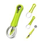 Anubhav Janni 4 In 1 Fruit Scooper Melon Baller Scoop Set Stainless Steel Scooper Carving Knife Digging Spoon Cutter Tool For Ice Cream Sorbet Ball Spoon Double Sided (Pack Of 1 Pcs) - Image 8