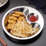 Anubhav Janni Stainless Steel Dumpling Drain Snack Tray Multi Compartment Plate With Integrated Sauce Chip Dip Platter Fruit Dish Detachable Holder Steamer Tableware Dinner (Pack Of 1 Pcs) - Image 2