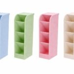 Anubhav Janni 4 Grid Desktop Pen Cum Cosmetic Holder Stand Multipurpose Desk Organizer Compact Storage Box Home Kitchen Pencil Stationery Office Bathroom Study (Pack Of 1 Pcs)