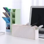 Anubhav Janni 4 Grid Desktop Pen Cum Cosmetic Holder Stand Multipurpose Desk Organizer Compact Storage Box Home Kitchen Pencil Stationery Office Bathroom Study (Pack Of 1 Pcs) - Image 4