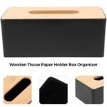 Anubhav Janni Wooden Tissue Box Holder Paper Organizer for Car Decor Home Wood Plastic Rectangle Shape Cover Napkin Case Dispenser Wooden (Pack Of 1 Pcs) - Image 2