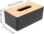 Anubhav Janni Wooden Tissue Box Holder Paper Organizer for Car Decor Home Wood Plastic Rectangle Shape Cover Napkin Case Dispenser Wooden (Pack Of 1 Pcs) - Image 4