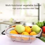 Anubhav Janni Stainless Steel Adjustable Kitchen Sink Drain Basket Expandable Rack Multipurpose for Washing Vegetables Fruits Quick Draining Durable Over Sink Strainer Basket (Pack Of 1 Pcs) - Image 8