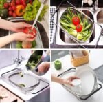 Anubhav Janni Stainless Steel Adjustable Kitchen Sink Drain Basket Expandable Rack Multipurpose for Washing Vegetables Fruits Quick Draining Durable Over Sink Strainer Basket (Pack Of 1 Pcs) - Image 9