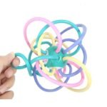 Anubhav Janni Baby Sensory Teether Ball Soft Rattle Rings for Grasping Chewing BPA-Free Infant Toy for 0-6 Months Safe Sensory ( pack of 1 ) - Image 7