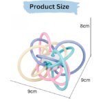 Anubhav Janni Baby Sensory Teether Ball Soft Rattle Rings for Grasping Chewing BPA-Free Infant Toy for 0-6 Months Safe Sensory ( pack of 1 ) - Image 8