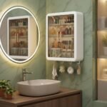 Anubhav Janni Wall Mounted Storage Cabinet For Kitchen  Bathroom Organizer With Doors Shelf Bathroom Shelves Waterproof Durable Space Saving Box Double Door (Pack Of 1 Pcs) - Image 2