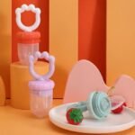 Anubhav Janni Silicone Food Pacifier with Handle Soft Baby Fruit Nibbler Chewing for Babies Teether Newborn ( pack of 1 ) - Image 5