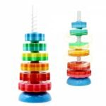 Anubhav Janni Baby Spinning Stacking Toys for Toddlers 1-3 Rainbow Ring Stacker Montessori Babies ( part of 1 )