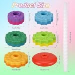 Anubhav Janni Baby Spinning Stacking Toys for Toddlers 1-3 Rainbow Ring Stacker Montessori Babies ( part of 1 ) - Image 4