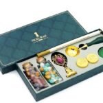 Anubhav Janni Wax Seal Stamp Kit with Sealing Beads Candles Melting Spoon Wooden Handle For Craft Fine Gift Box ( pack of 1 )