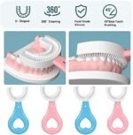 Anubhav Janni Childrens Kids U shape Toothbrush Silicone Teeth Brush Shaped Kids Soft Head Oral Cleaning Design Manual Tooth With Elastic Bristles Complete Degree Dental Cleaning (Pack Of 1 Pcs) - Image 2