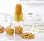 Anubhav Janni Corn Stripper Plastic Peeler with Container Masala Spoons Stripper Cutter Seeds Remover Stainless Steel Blade Exclusive ABS Made in India Unbreakable (Pack of 1 Pcs) - Image 2