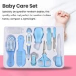 Anubhav Janni Baby Care Kit 10-in-1 Newborn Grooming Health Set for Infants Baby Nail Clippers Hair Brush Comb Nasal Aspirator More BPA-Free Safe for 0+ Months ( pack of 1 ) - Image 6