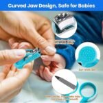 Anubhav Janni Baby Care Kit 10-in-1 Newborn Grooming Health Set for Infants Baby Nail Clippers Hair Brush Comb Nasal Aspirator More BPA-Free Safe for 0+ Months ( pack of 1 ) - Image 9