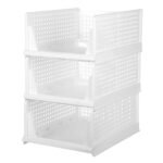Anubhav Janni 3 Layer Foldable Sliding Drawer Plastic Adjustable Closet Storage Shelf Basket Containers For Home And Office Kitchen Office Bathrooms Space Saving Clothes Shoes (Pack Of 1 Pcs)