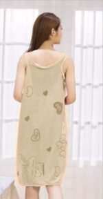 Anubhav Janni Womens Wearble Bath Towel Lady Elegant Wearable Magic Soft Convenient Towels Dress Spa Body Wrap Microfiber with Straps Heart Print Pattern Bathrobe For Girls (Pack Of 1 Pcs) - Image 8