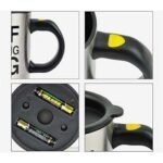 Anubhav Janni Self Mug Food Grade Hygienic Black Automatic Stirring Coffee With Lid Electric Mixing Cup Stainless Steel Double Wall Self Spinning Cyclone Stirrer Coffee Tea Milk (Pack Of 1 Pcs) - Image 4