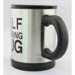 Anubhav Janni Self Mug Food Grade Hygienic Black Automatic Stirring Coffee With Lid Electric Mixing Cup Stainless Steel Double Wall Self Spinning Cyclone Stirrer Coffee Tea Milk (Pack Of 1 Pcs) - Image 5