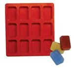 Anubhav Janni 12 Cup Square Silicon Muffin Silicone Soap Making Circle Square Oval Heart Brownies Cupcake Cheesecake Cornbread Molds Tray Cake Mold Making Cupcake Chocolate (Pack Of 1 Pcs) - Image 3