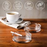 Anubhav Janni Round Glass Cigarette Tray Crystal Quality Ashtray for Tabletops Ideal Home Ash Trays Smoking Stylish Cigarette Car Balcony Classic Home Office Indoor Outdoor Decor (Pack Of 1 Pcs) - Image 3