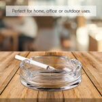 Anubhav Janni Round Glass Cigarette Tray Crystal Quality Ashtray for Tabletops Ideal Home Ash Trays Smoking Stylish Cigarette Car Balcony Classic Home Office Indoor Outdoor Decor (Pack Of 1 Pcs) - Image 5