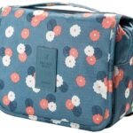 Anubhav Janni Nylon Hanging Toiletry Cosmetic Bag Travel Kit Make Up Organizer Makeup Pouch for Women and Girls Waterproof Ladies Case Travelling Storage Inner Ware Brush Holder (Pack Of 1 Pcs)