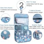 Anubhav Janni Nylon Hanging Toiletry Cosmetic Bag Travel Kit Make Up Organizer Makeup Pouch for Women and Girls Waterproof Ladies Case Travelling Storage Inner Ware Brush Holder (Pack Of 1 Pcs) - Image 3